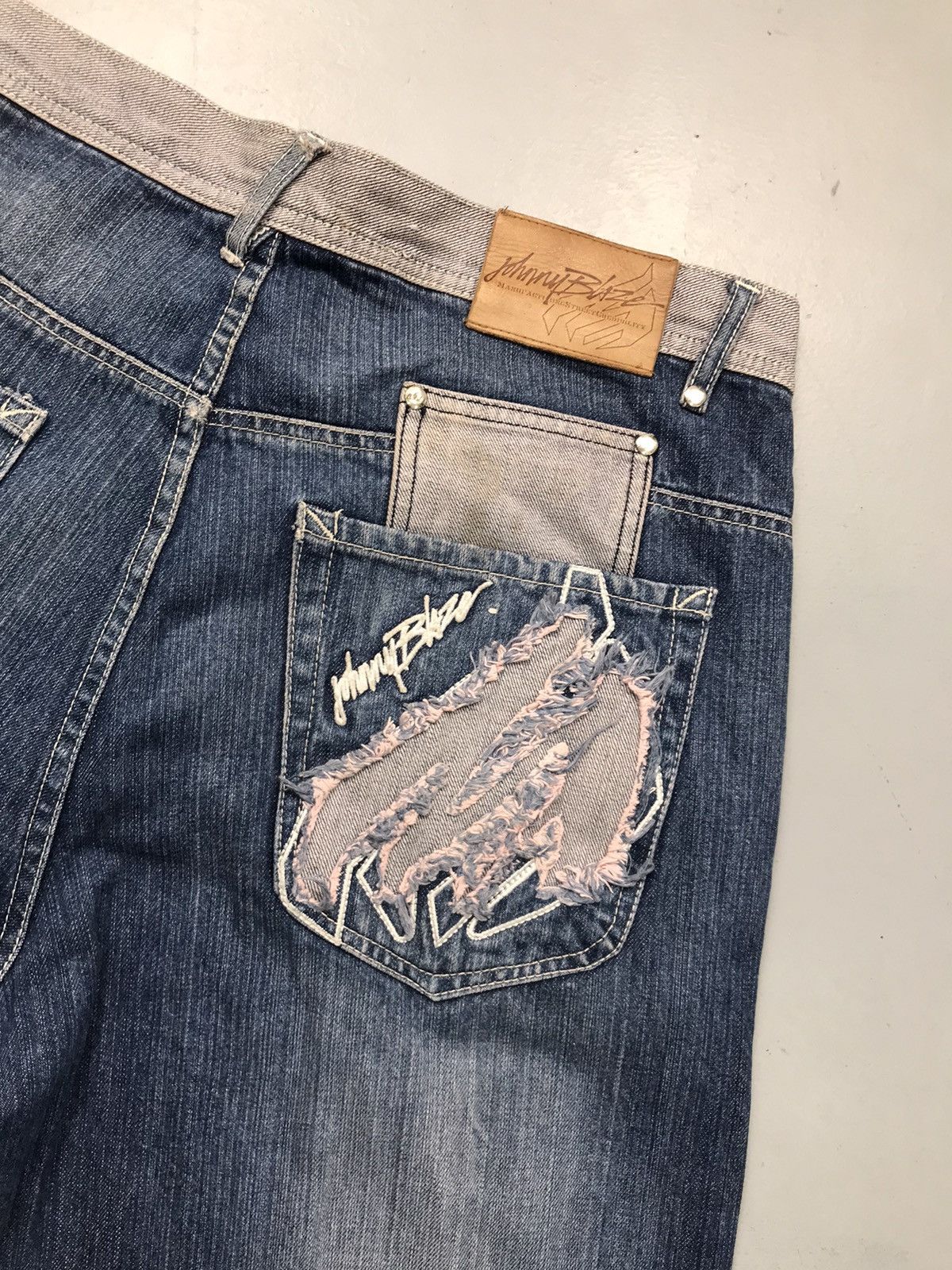 JNCO Vintage johnny blaze embroidered denim Size US 36 / EU 52 - 12 Thumbnail