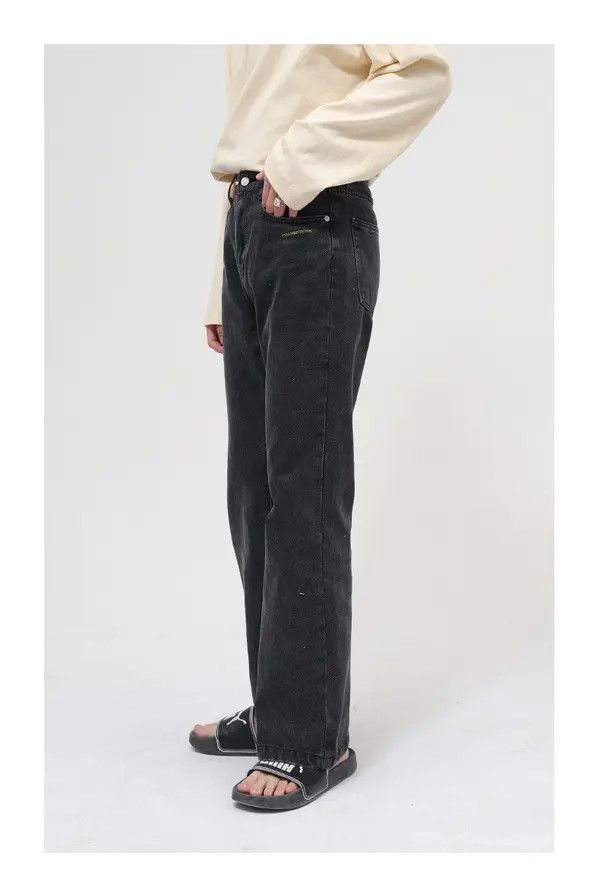 VIBE Japanese retro loose solid color washed waist flared jeans Size US 32 / EU 48 - 7 Thumbnail