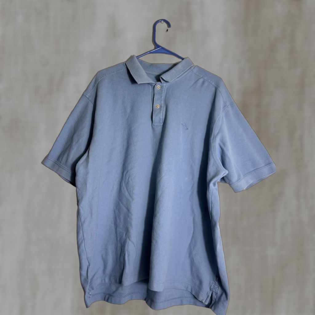 Tommy Bahama VINTAGE Tommy Bahama Polo Shirt Mens 2XL Short Sleeve Light Blue 100% Cotton Bahamas Mens Size US XXL / EU 58 / 5 - 1 Thumbnail