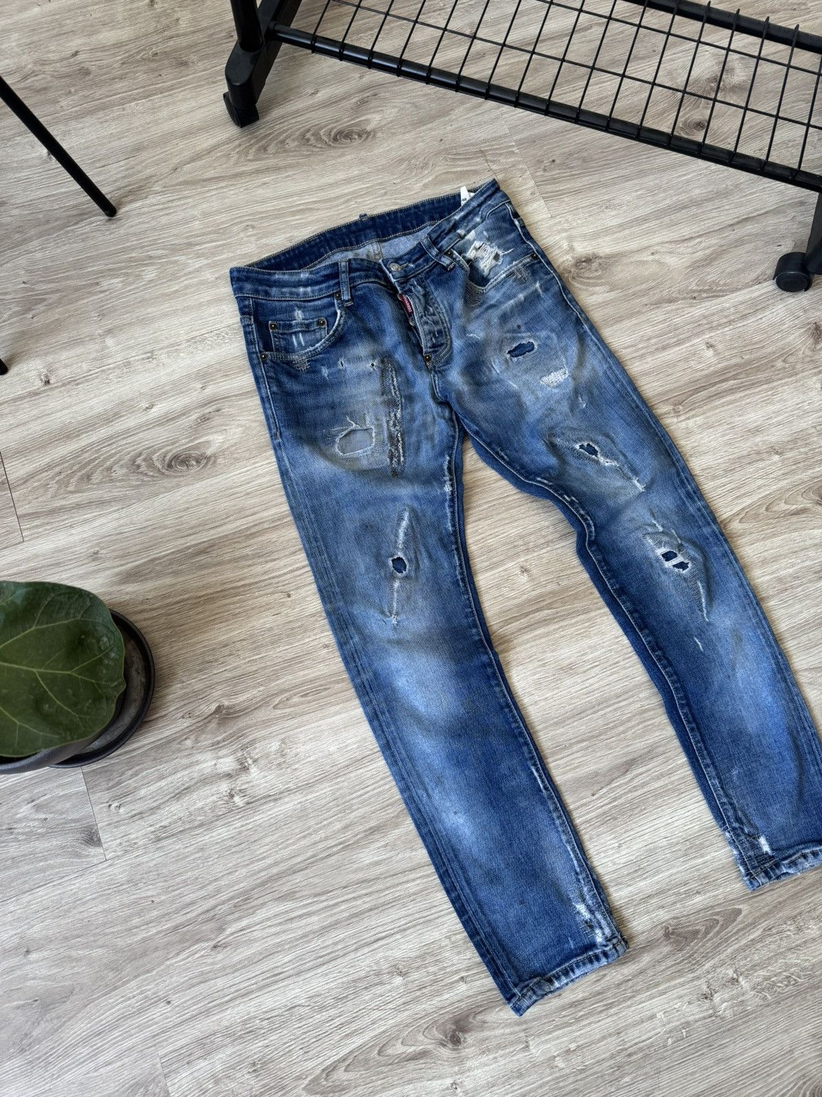 Dsquared2 Dsquared2 Distressed Painted Denim Jeans Size US 30 / EU 46 - 2 Thumbnail