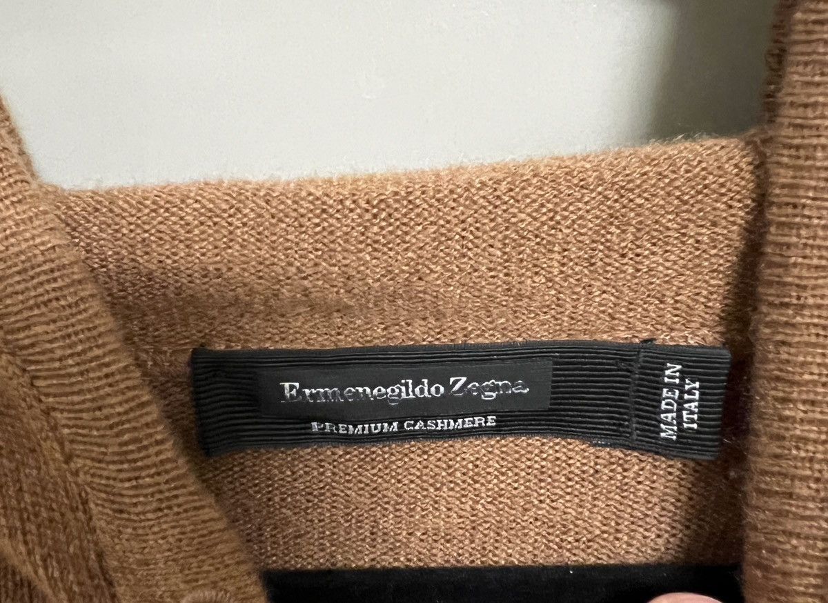 Ermenegildo Zegna Zegna Drawstring Knitted Cashmere Hoodie Foliage Brown Men’s Size US M / EU 48-50 / 2 - 6 Thumbnail
