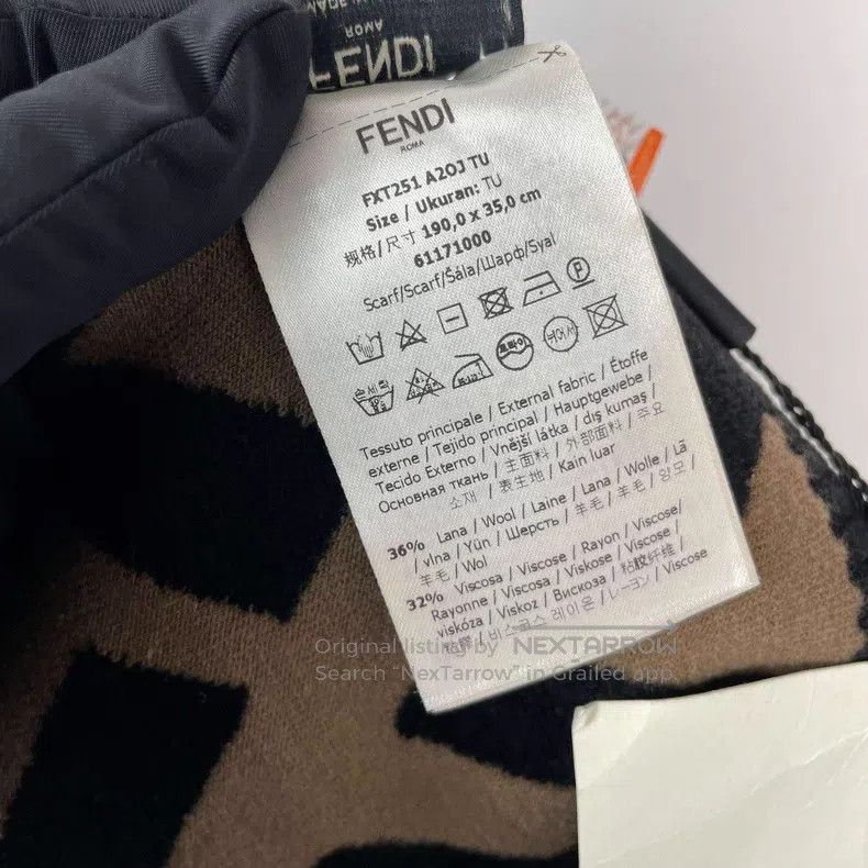 Fendi Fendi size 190*35cm Scarf with old flower pattern, 190*35 s Size ONE SIZE - 7 Thumbnail