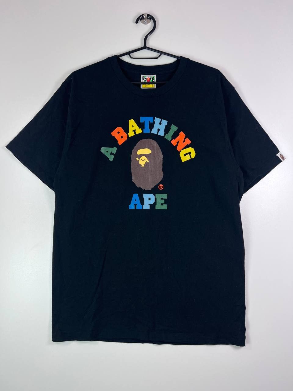 Bape A Bathing Ape Bape Multicolor Logo Tee Black T-Shirt Size L Size US L / EU 52-54 / 3 - 1 Thumbnail