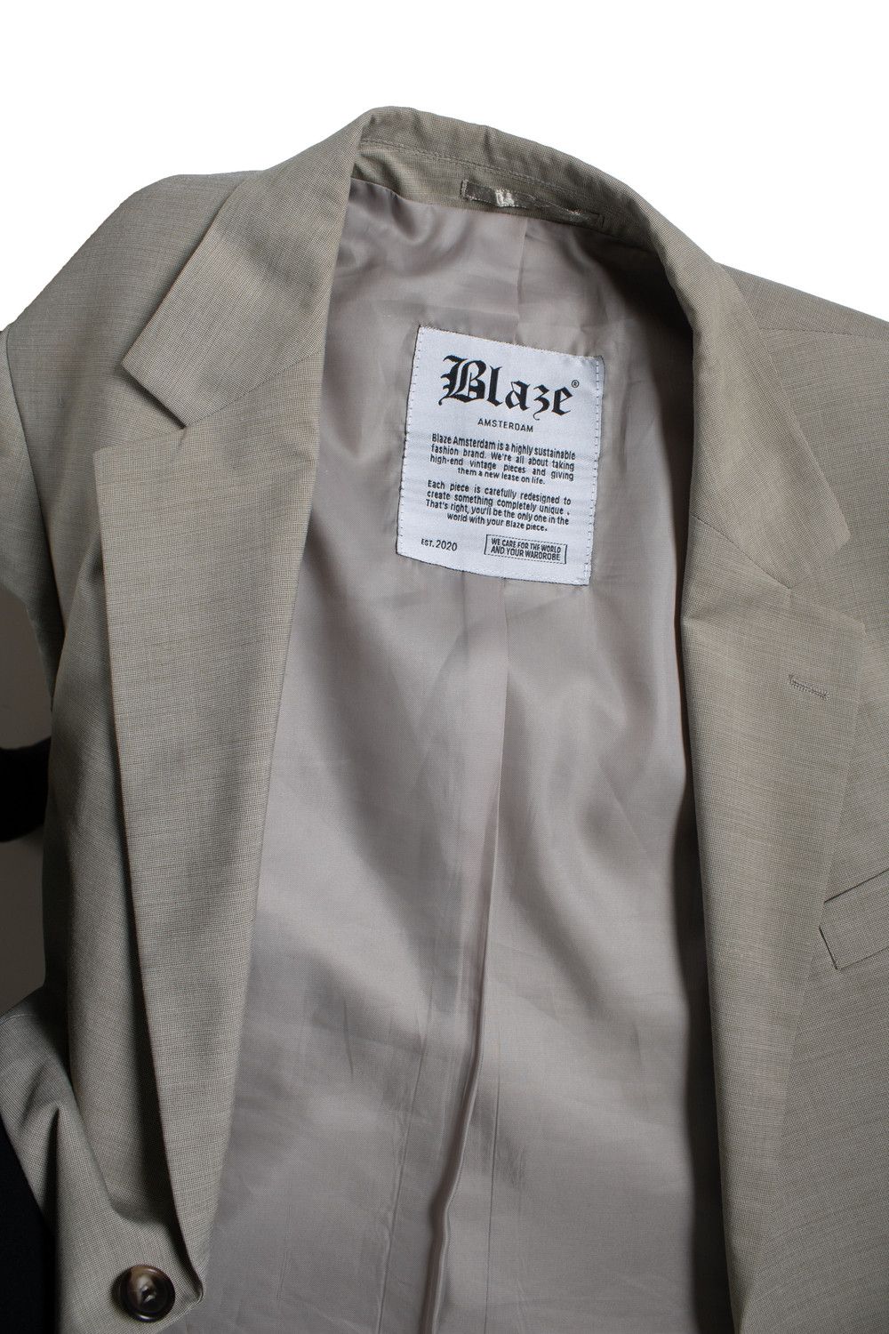 Blaze Blaze, customised blazer jacket in beige Size ONE SIZE - 11 Thumbnail