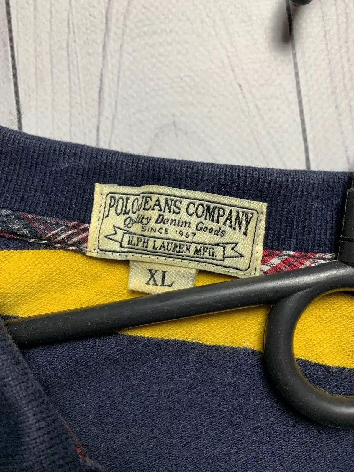 Polo Ralph Lauren Vintage polo Ralph Lauren striped rugby big logo Size US XL / EU 56 / 4 - 4 Thumbnail