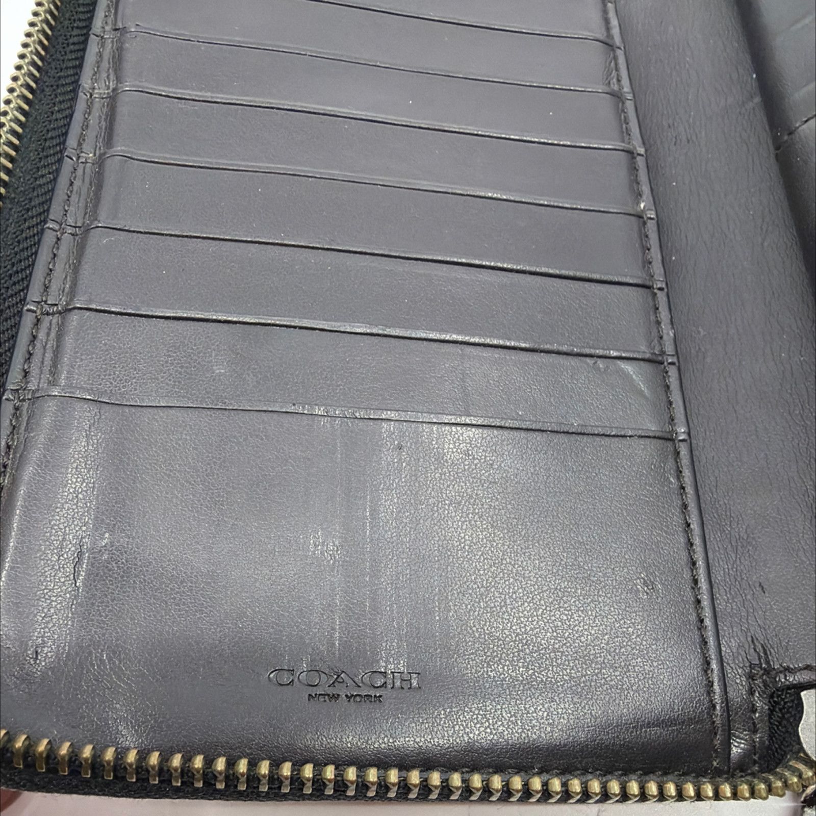 Coach Coach Accordio Zip BrownBlack Signature Coated Canvas Wallet Size ONE SIZE - 8 Thumbnail