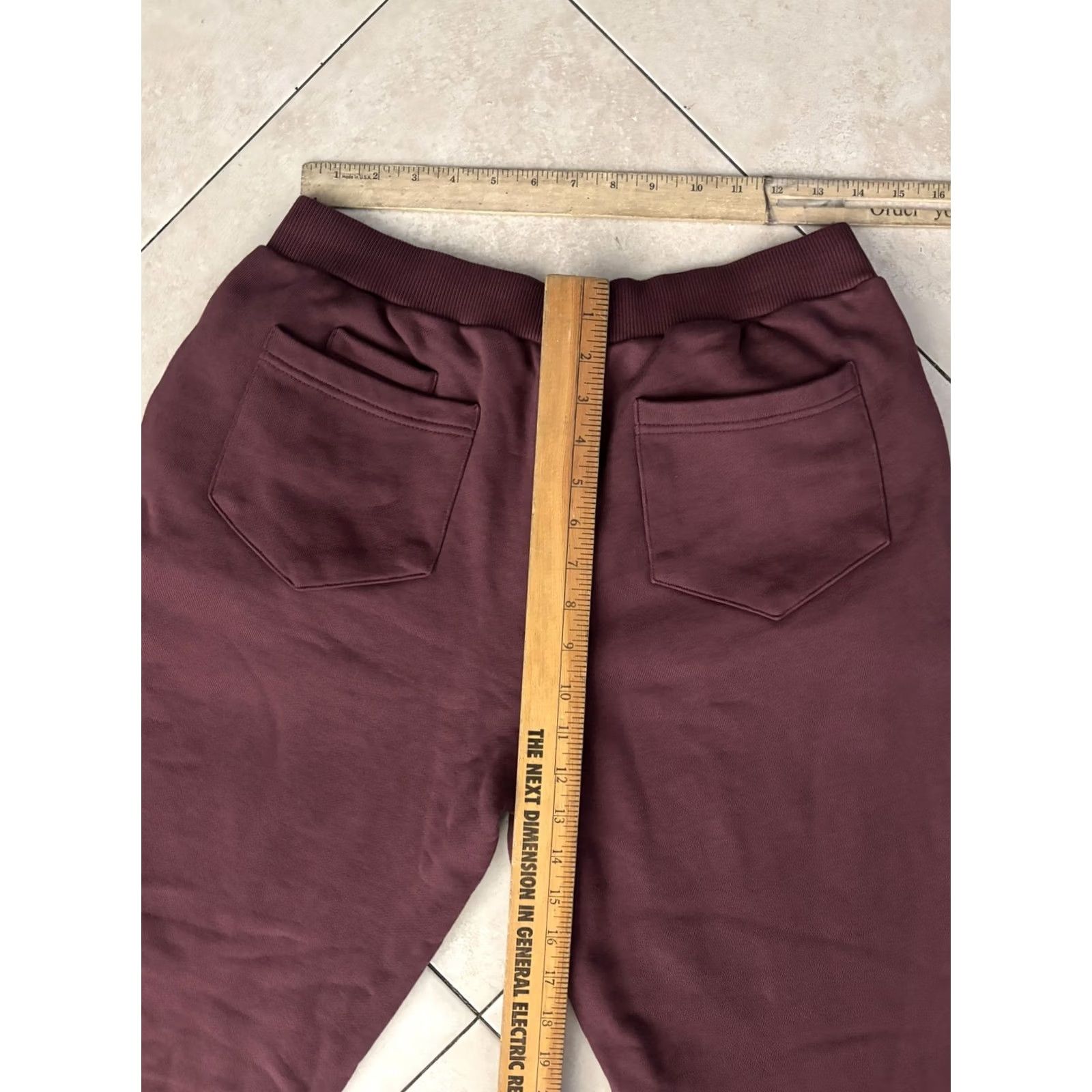 Vintage Adanola Sweatpants Womens M Pink Straight Leg Elastic Waist Lounge Pockets Size 24" / US 00 / IT 34 - 6 Thumbnail