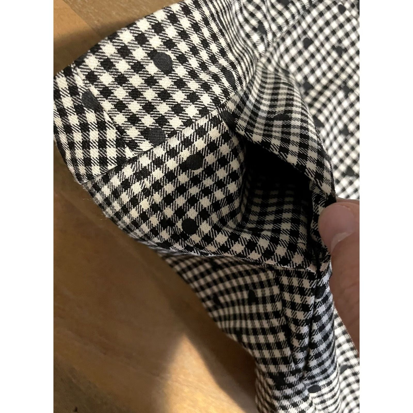 Talbots Talbots Dress Pants Women 2 (29x25) Black White Gingham Plaid Office Career Work Size 26" / US 2 / IT 38 - 7 Thumbnail