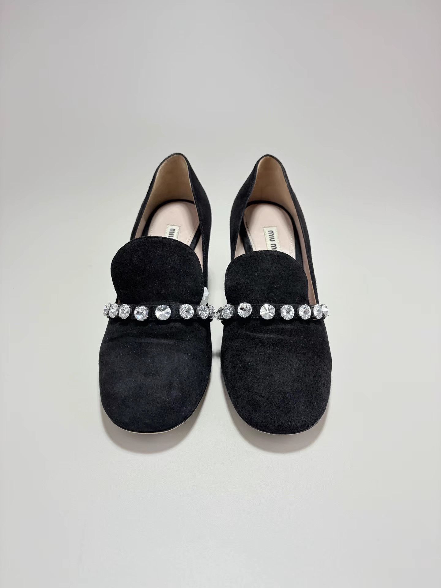 Miu Miu MIUMIU Crystal Embellished Heels K1 Size US 7.5 / IT 37.5 - 2 Thumbnail