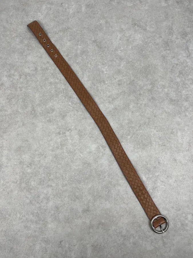 Bottega Veneta Bottega Veneta Brown Woven Leather Belt Size ONE SIZE - 7 Thumbnail