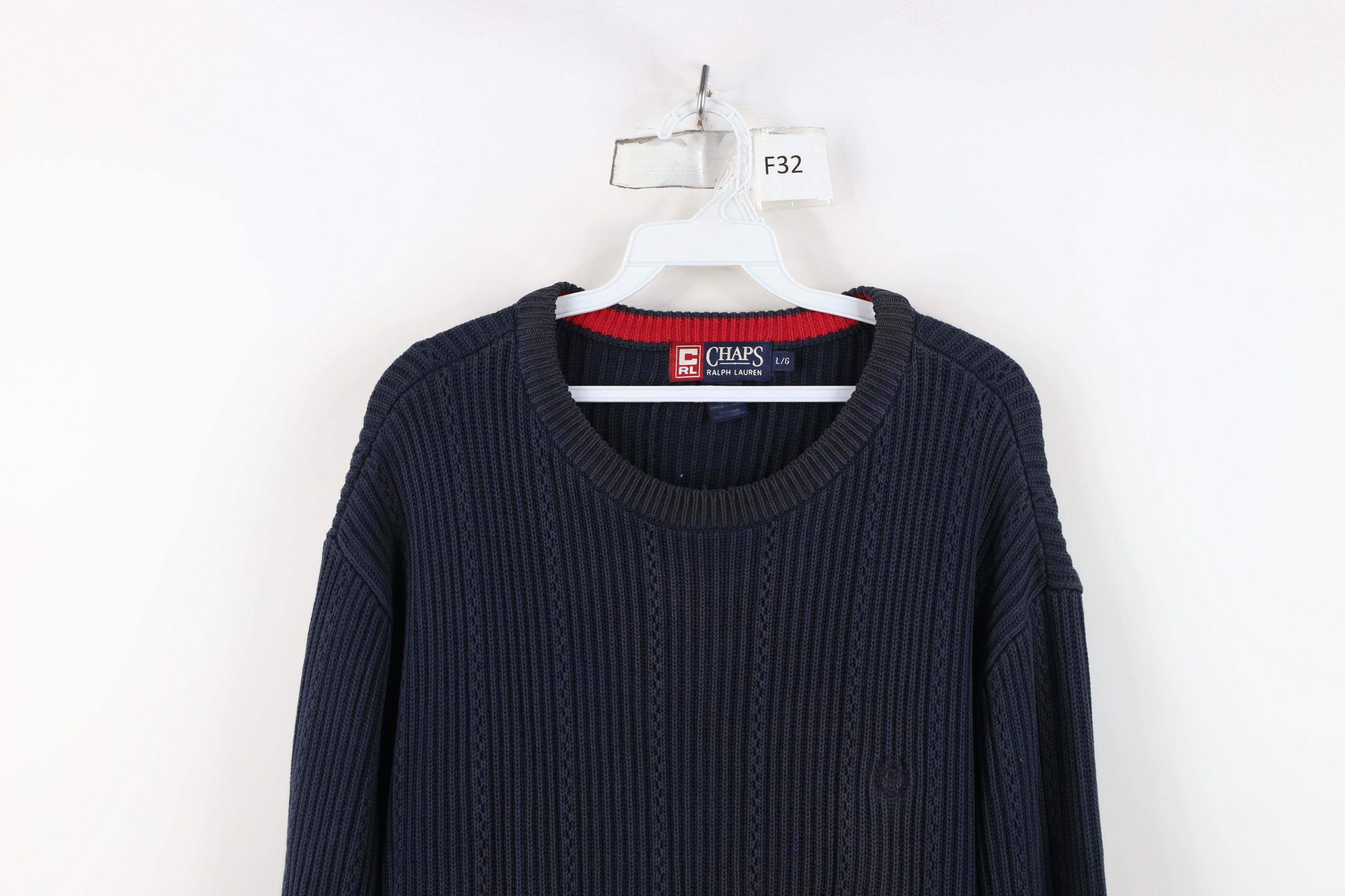 Ralph Lauren Vintage 90s Chaps Ralph Lauren Ribbed Knit Sweater Size US L / EU 52-54 / 3 - 2 Thumbnail