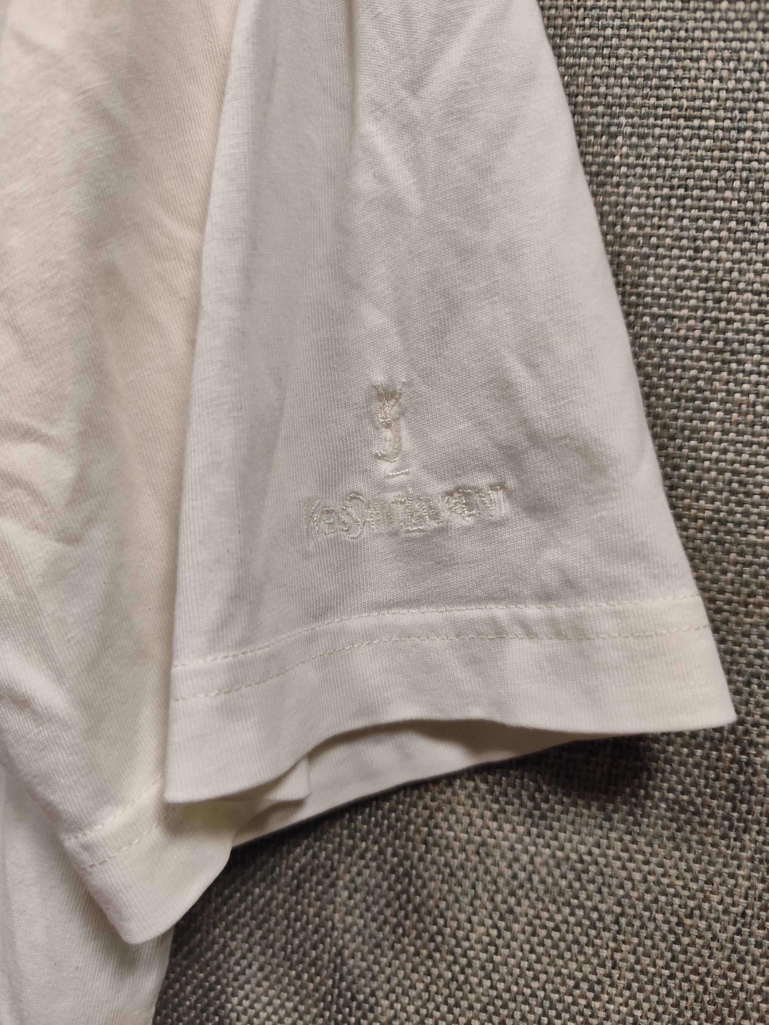 Yves Saint Laurent Vintage t shirt ysl logo embroidered Size US M / EU 48-50 / 2 - 2 Thumbnail