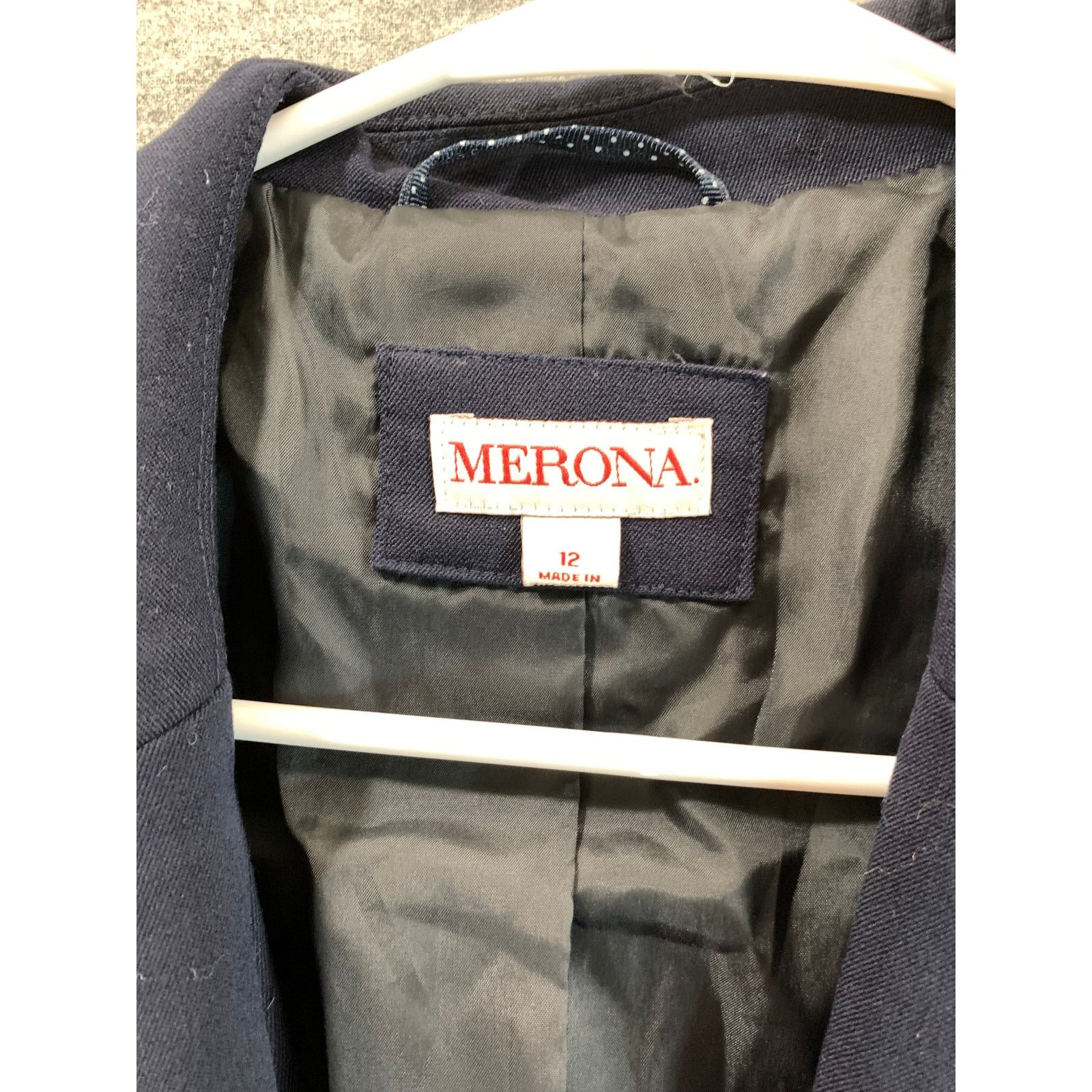 Merona Merona Suits Womens Size 12 Blue Navy Formal Top Blazer Size L / US 10 / IT 46 - 3 Thumbnail