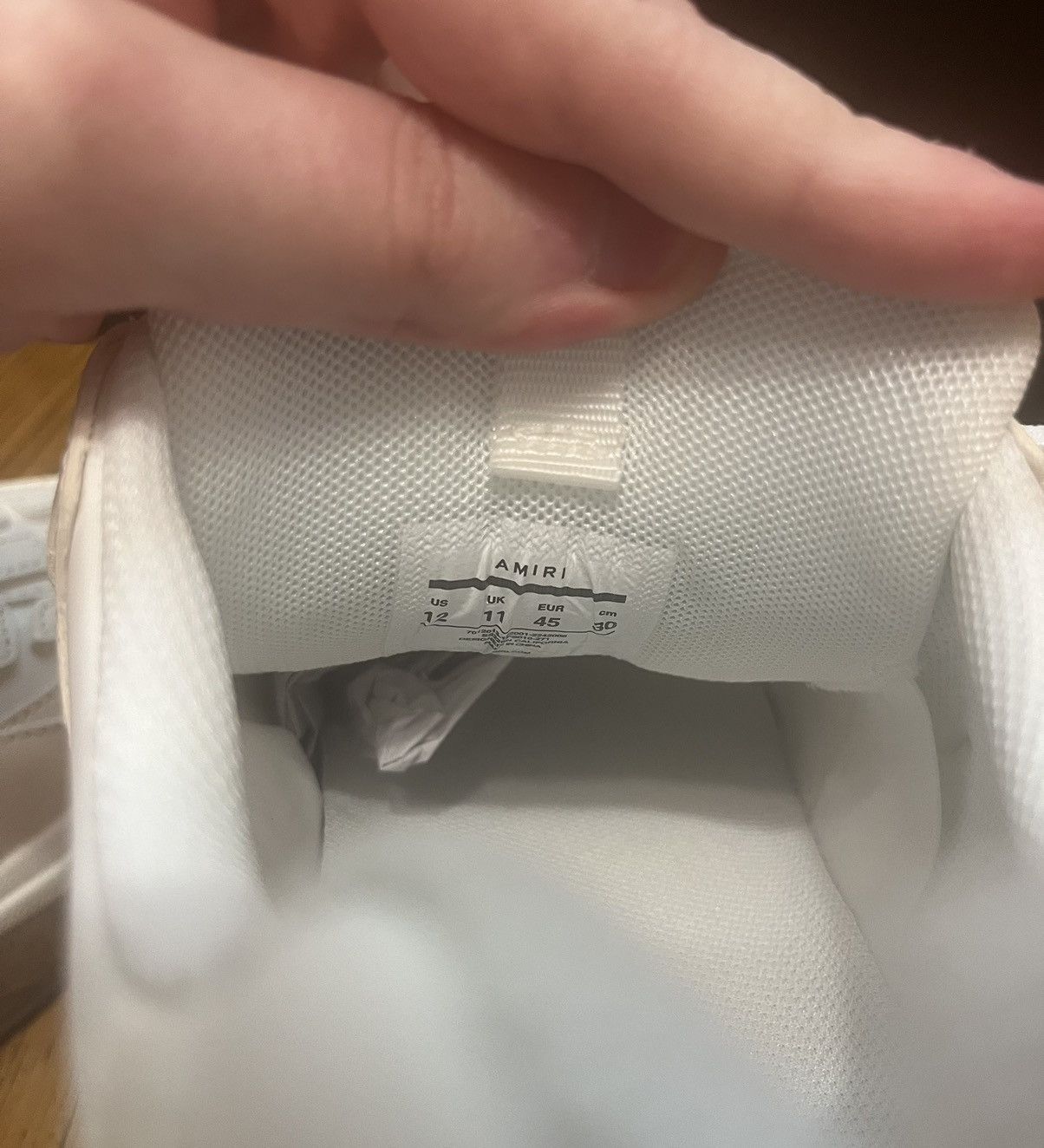 Amiri Amiri Bone Runner Sneaker (White/Alabaster) Size US 12 / EU 45 - 7 Thumbnail
