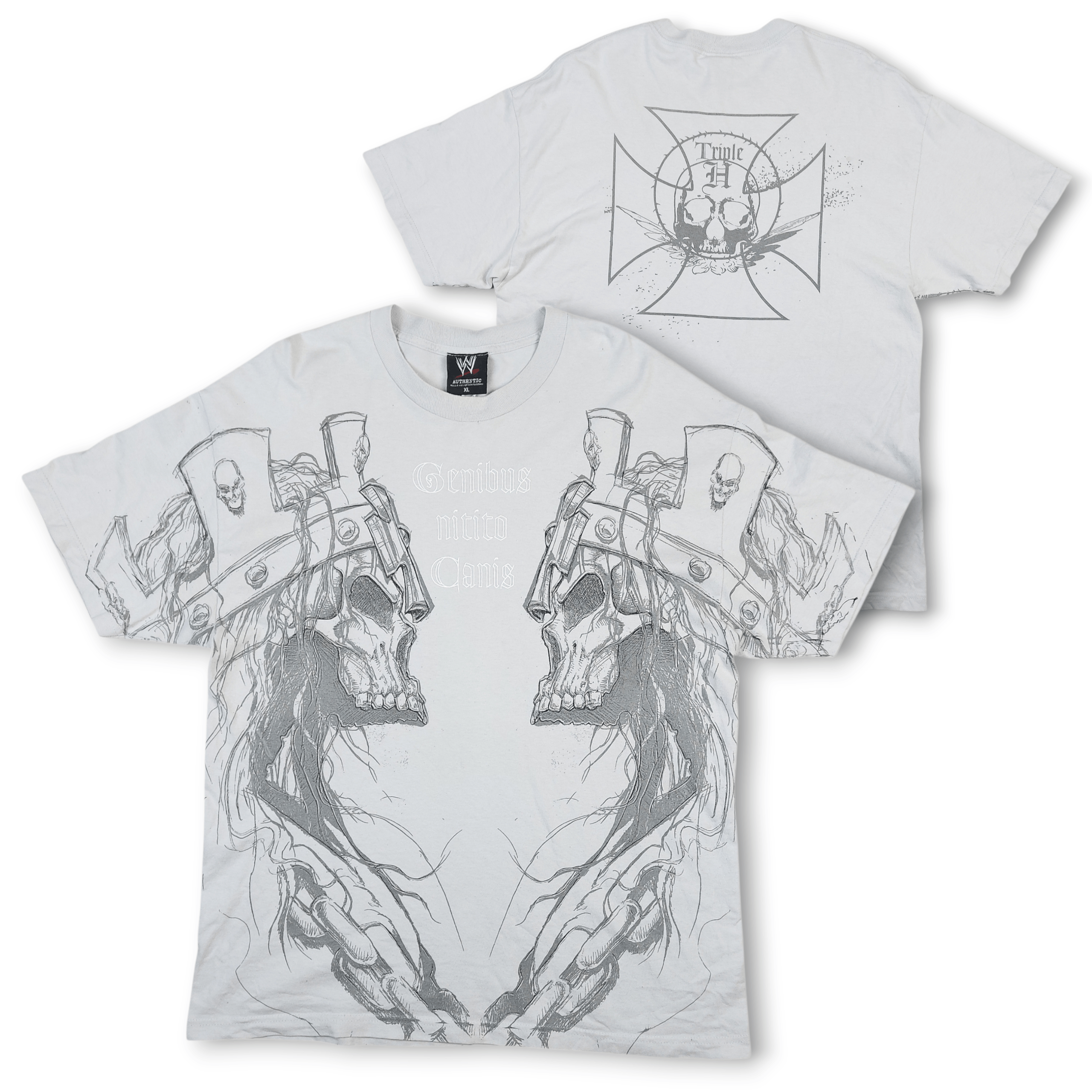 WWE Vintage 2007 WWE Wrestling Triple H Genibus Nitito Canis TEE Size US XL / EU 56 / 4 - 1 Thumbnail