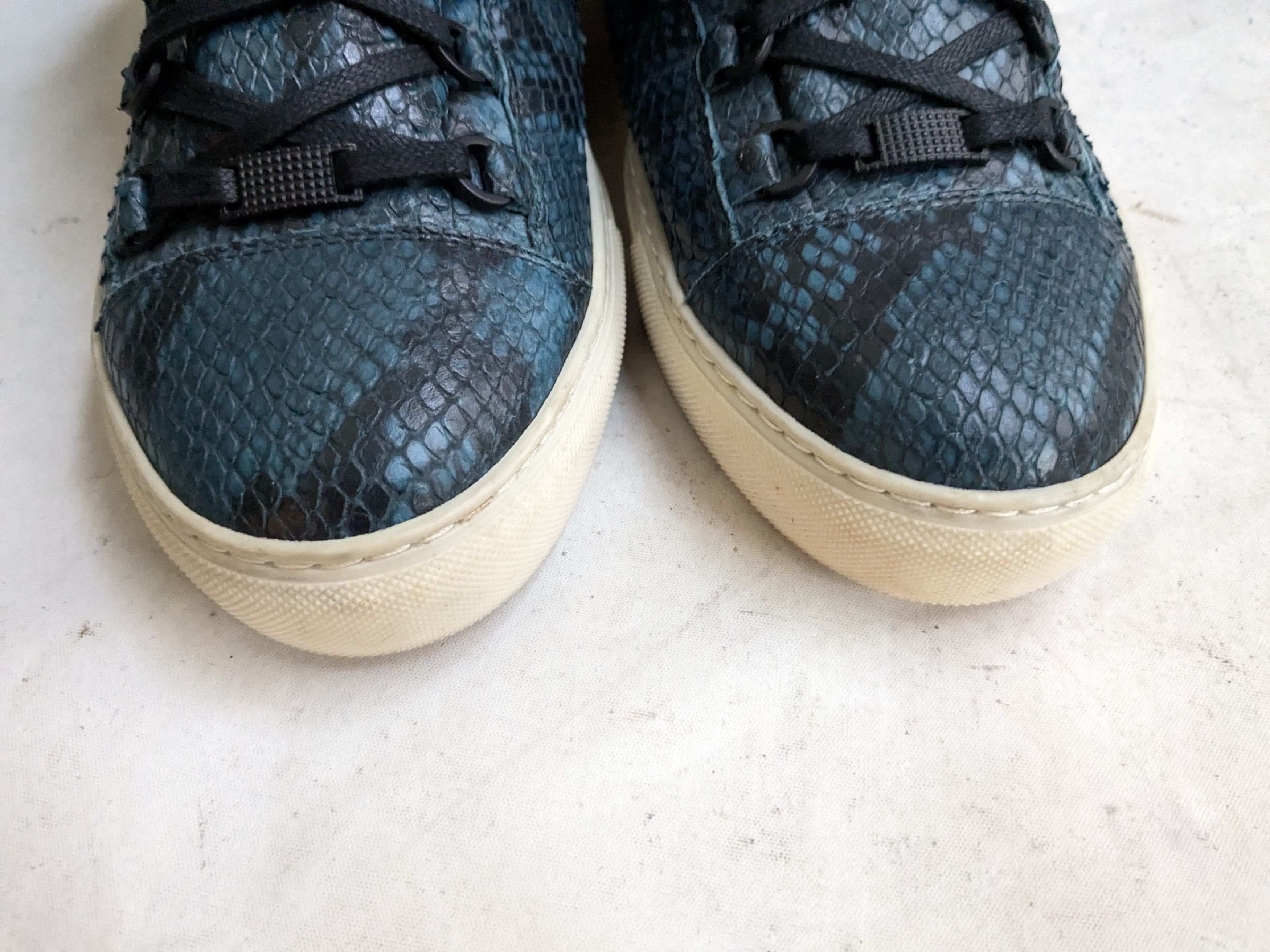 Balenciaga Balenciaga Arena Blue Snakeskin 11 High Tops Leather Size US 11 / EU 44 - 2 Thumbnail