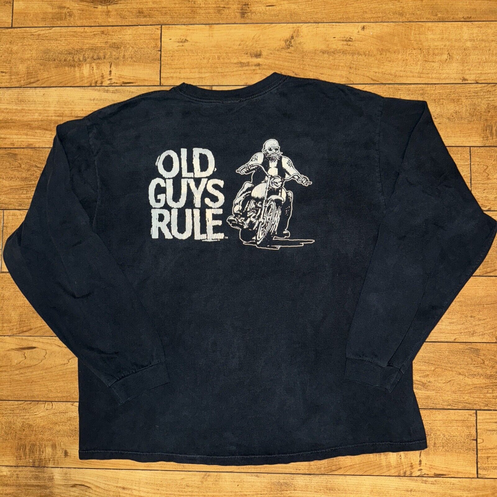 Harley Davidson × Japanese Brand × Vintage Old Guys Rule Long Sleeve Motorcycle T-Shirt Black 2XL 25x29 Size US XXL / EU 58 / 5 - 1 Thumbnail