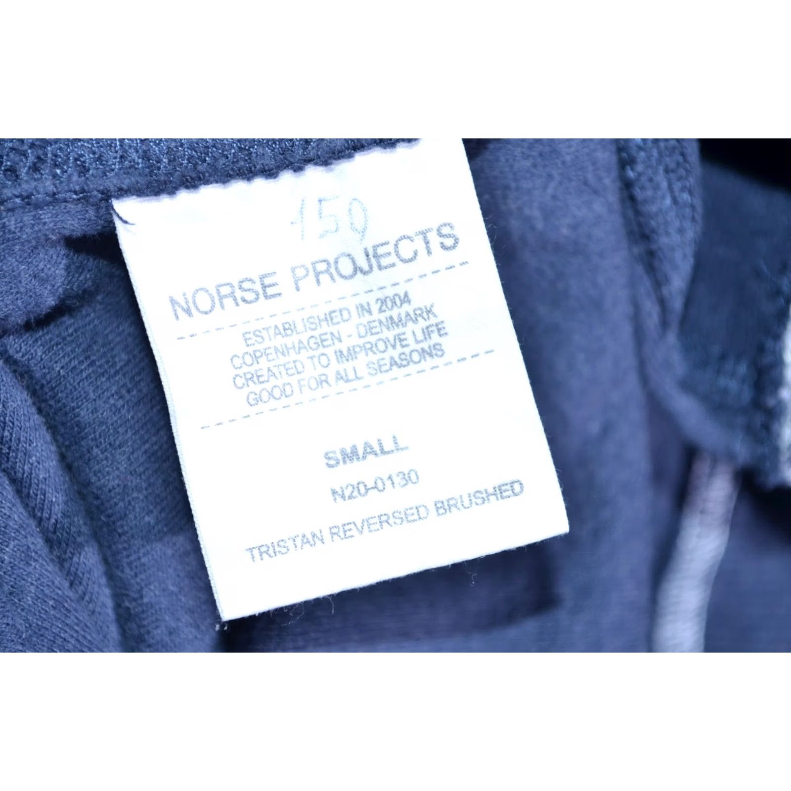 Norse Projects Norse Projects Tristan Reversed Brusher Jumper S Men Sweatshirt Crew Neck Long Sleeve Blue Cotton Size S Size US S / EU 44-46 / 1 - 5 Thumbnail
