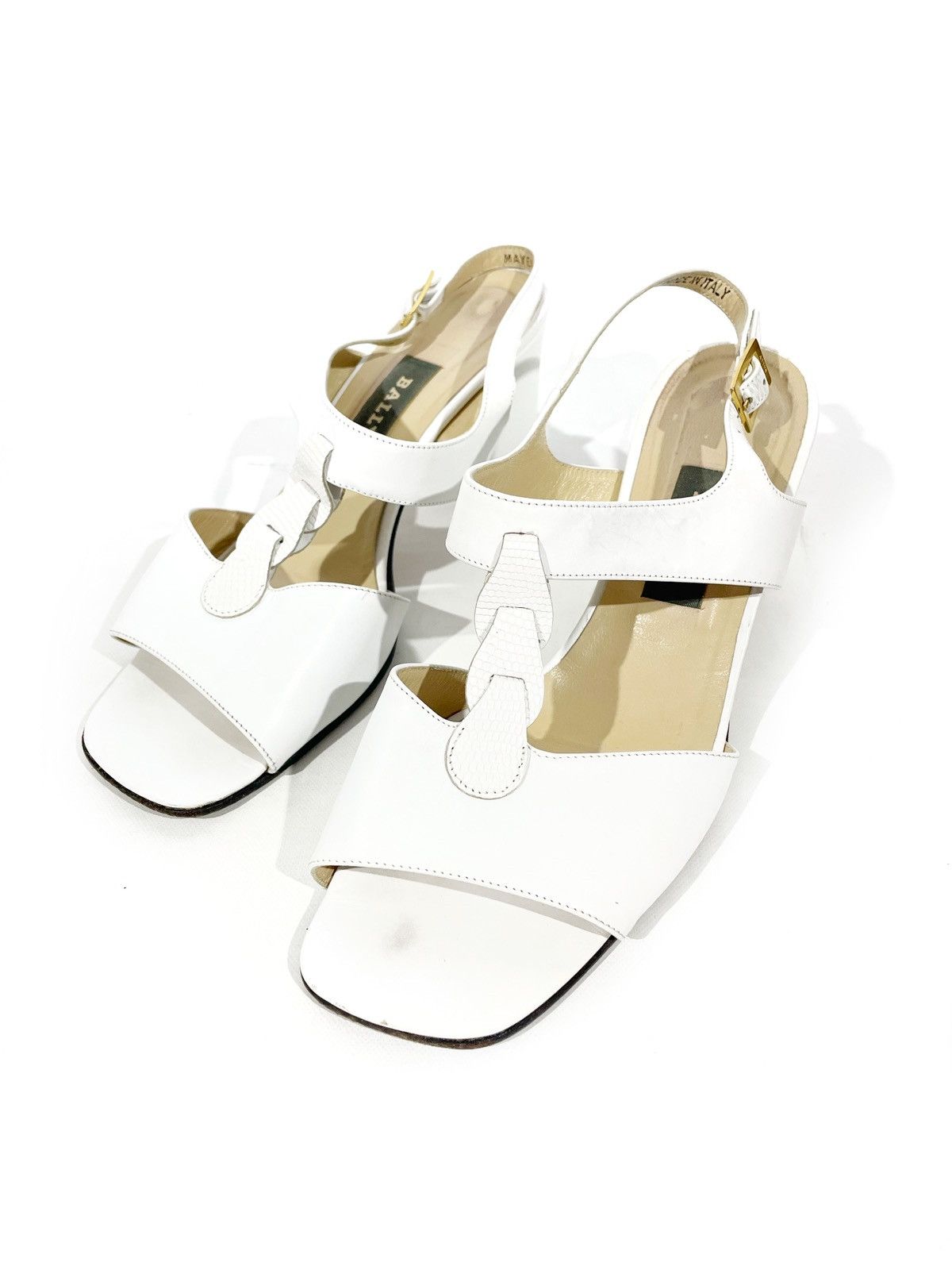 Bally × Designer Bally White Mayenne Made In Italy Sandal Open Toe Size 37 Size US 7 / IT 37 - 5 Thumbnail