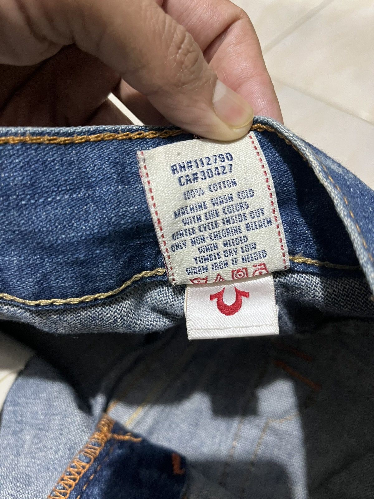 True Religion Flare Jeans True Regligion Joey Distress Faded Y2k Size US 29 - 12 Thumbnail