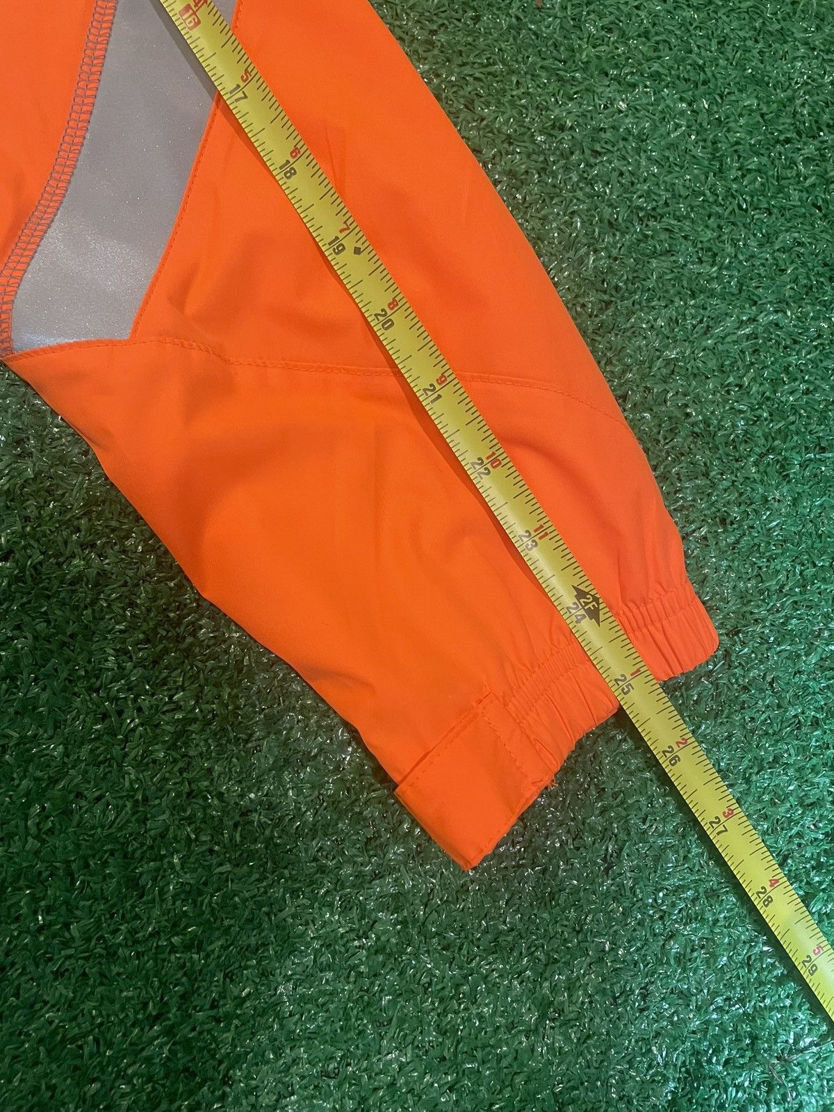 Asics ASICS Neon Orange Lightweight Zip Up Windbreaker Size US S / EU 44-46 / 1 - 5 Thumbnail