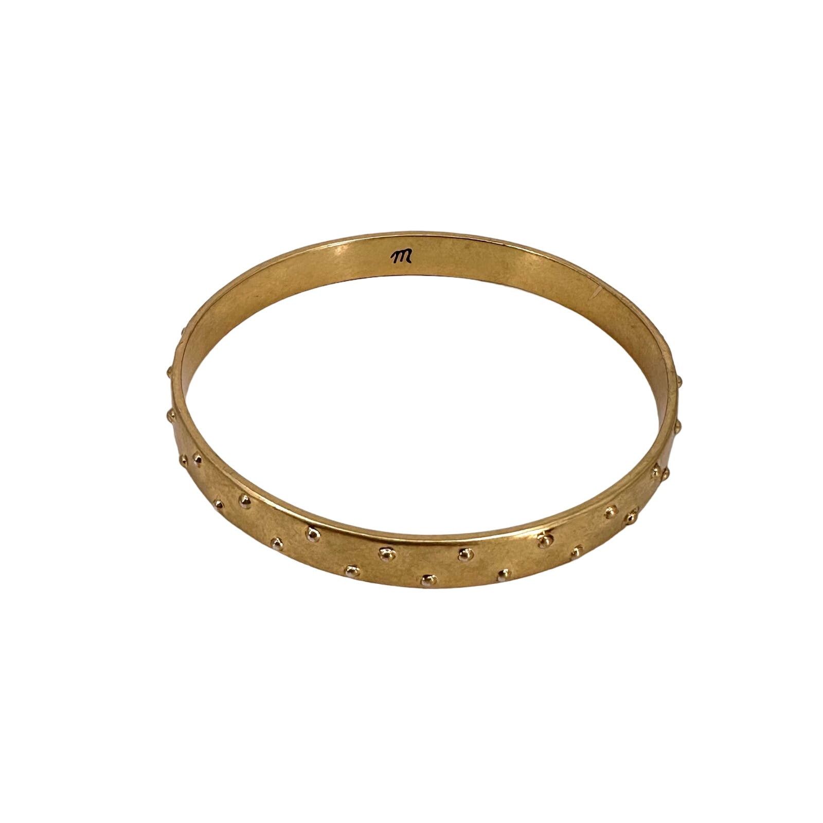 Madewell Madewell Skinny Bumpy Dot Bangle Bracelet Gold Tone Grailed