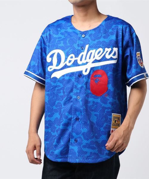 Bape × Mitchell & Ness Bape Mitchell Ness Jersy LA Dodgers Size US M / EU 48-50 / 2 - 1 Thumbnail