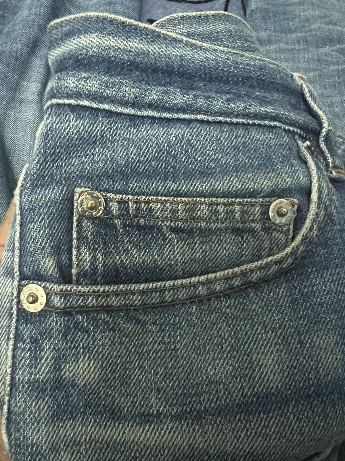 A.P.C. × Vintage A.P.C - Rue De Fleurus Paris Selvedge Button Fly Distressed Size US 29 - 18 Thumbnail