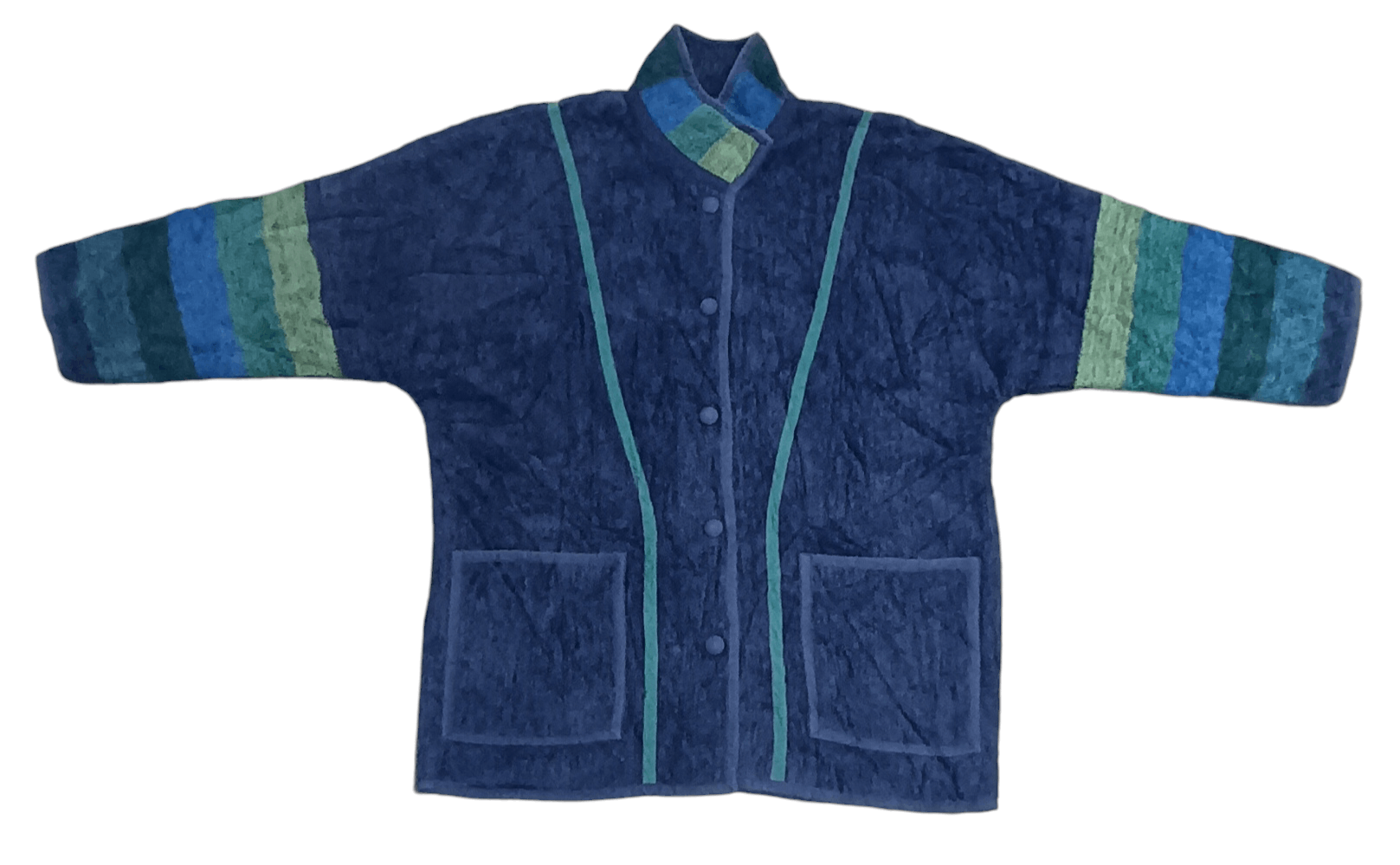 Indigo UNICA FASHION FINLAND DRAWSTRING MULTICOLOURED JACKET Size US M / EU 48-50 / 2 - 1 Thumbnail