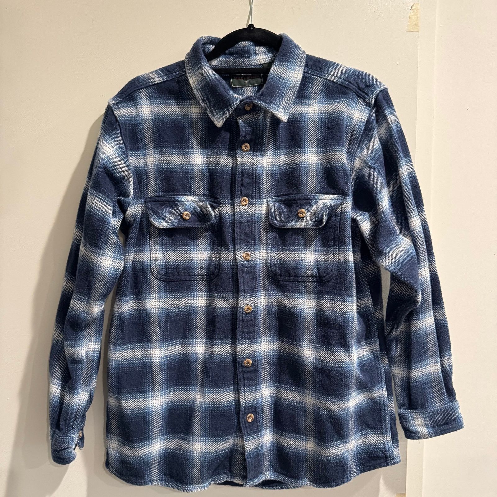 Field & Stream Field & Stream Vintage Blue Shadow Plaid Flannel Large 90's Size US L / EU 52-54 / 3 - 1 Thumbnail