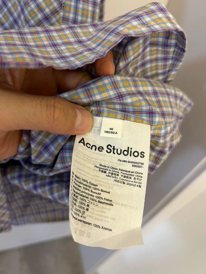 Other Acne Studios blue plaid shirt Size US S / EU 44-46 / 1 - 7 Thumbnail