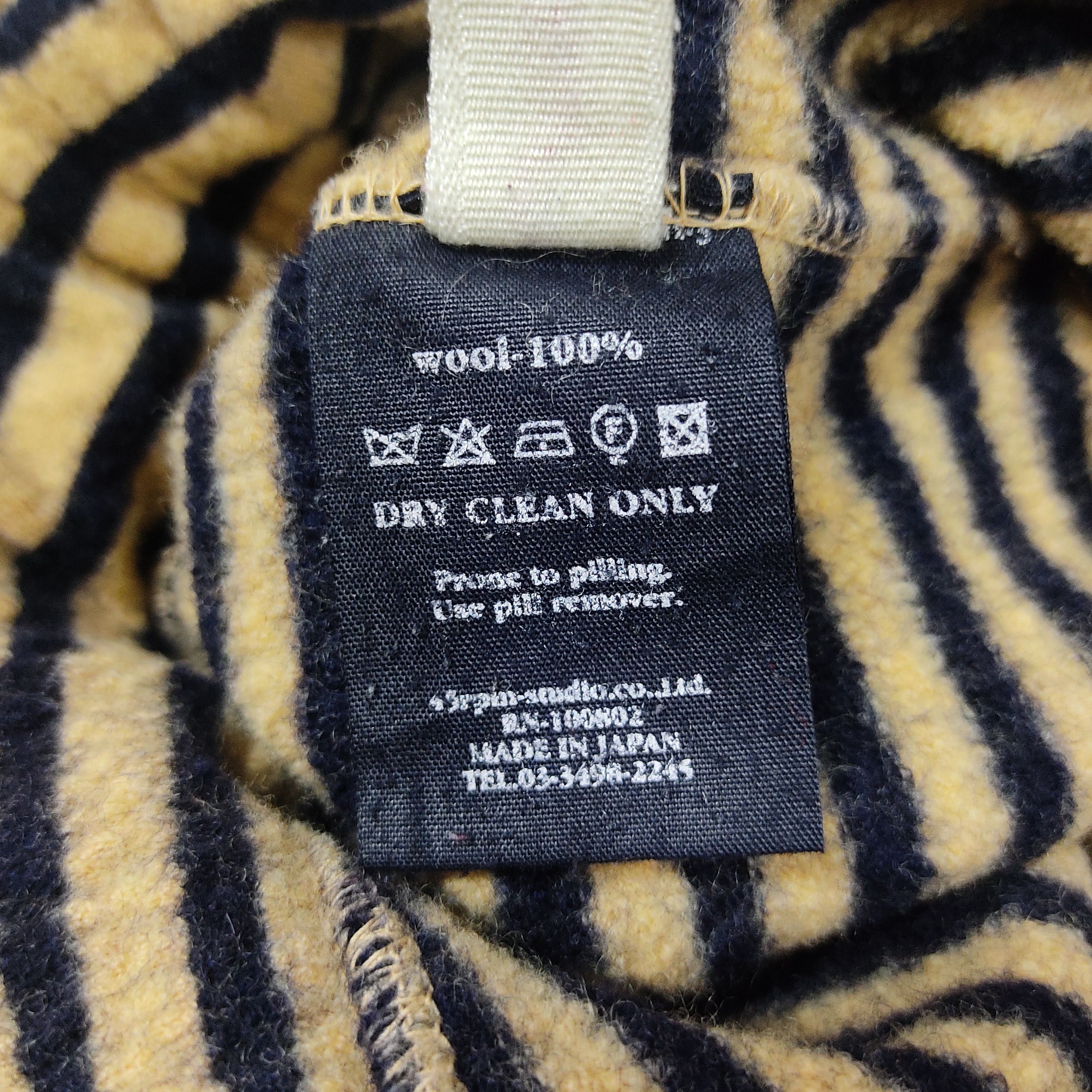 45rpm 45rpm Striped Fleece Wool Flare Cropped Pants Size 30" / US 8 / IT 44 - 7 Thumbnail