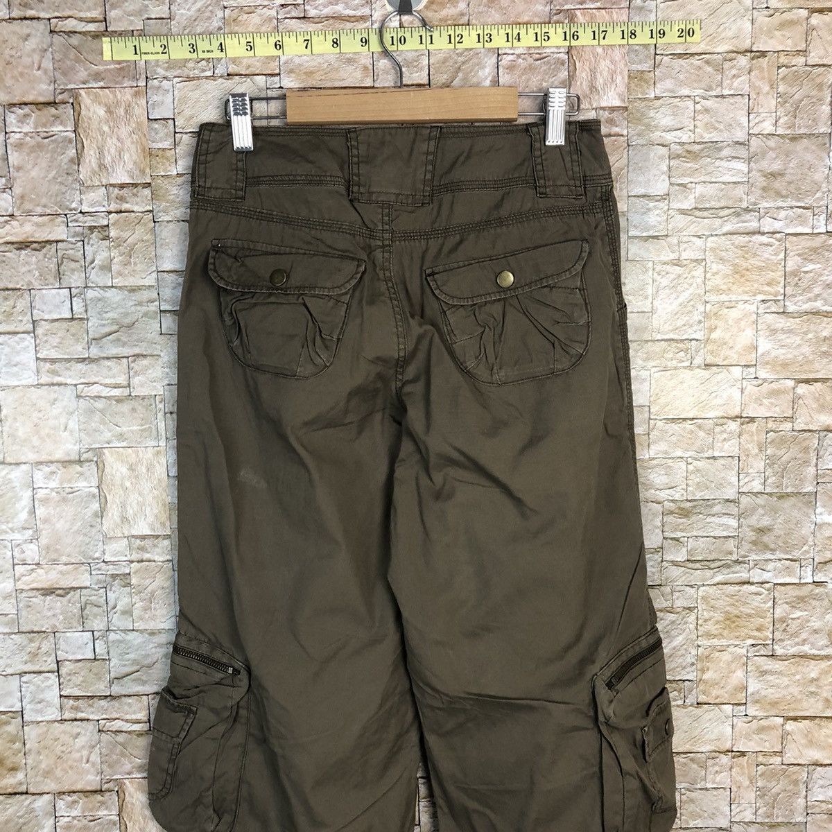 Japanese Brand Livre Claire Dark Brown Cargo Multipocket Pants #A336 Size US 27 - 15 Thumbnail