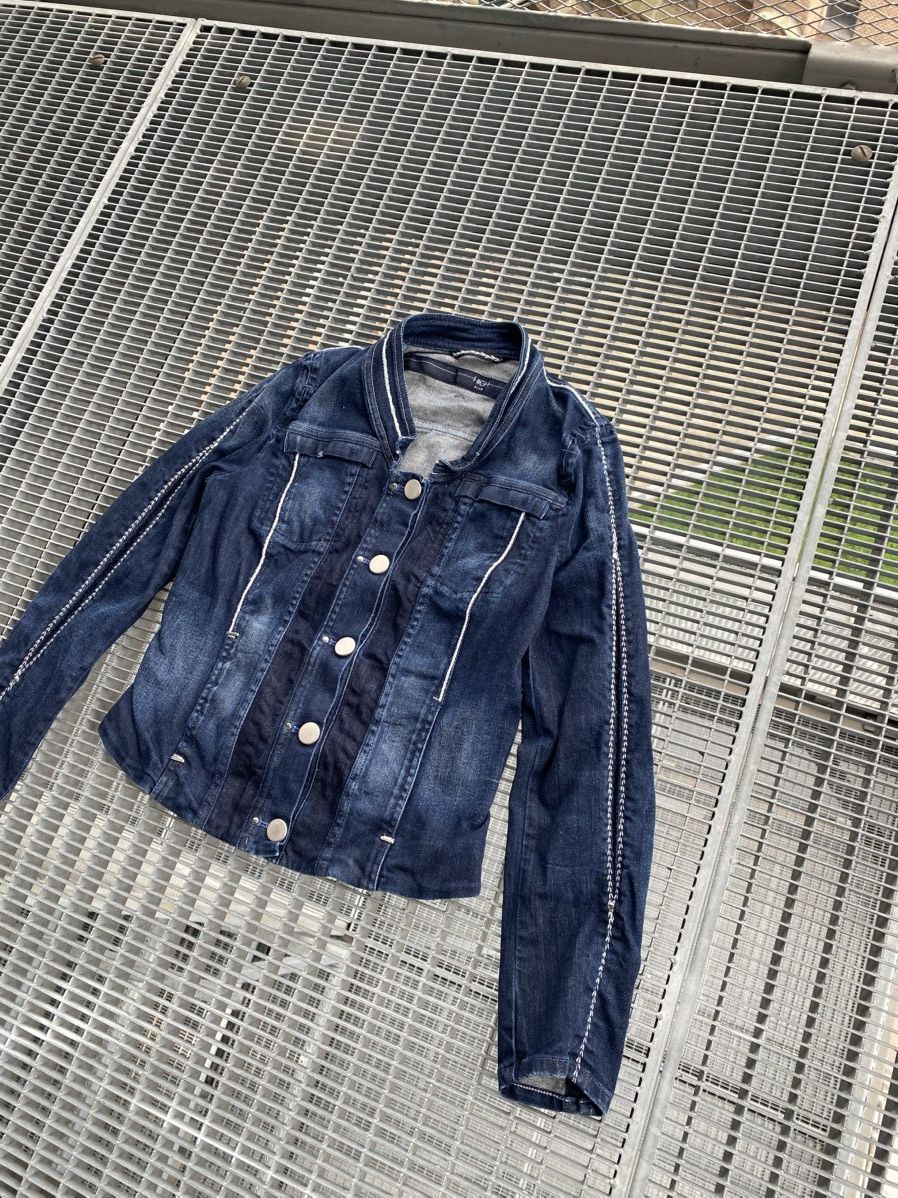 Designer High Everyday Couture Denim Jacket Size S / US 4 / IT 40 - 2 Thumbnail