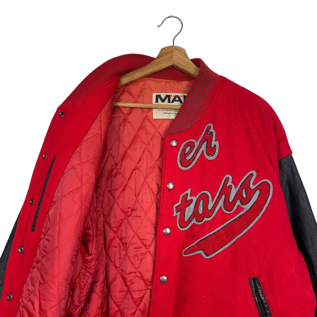 Kansai Yamamoto Vintage Kansai Yamamoto Varsity Leather Jacket Size US L / EU 52-54 / 3 - 10 Thumbnail