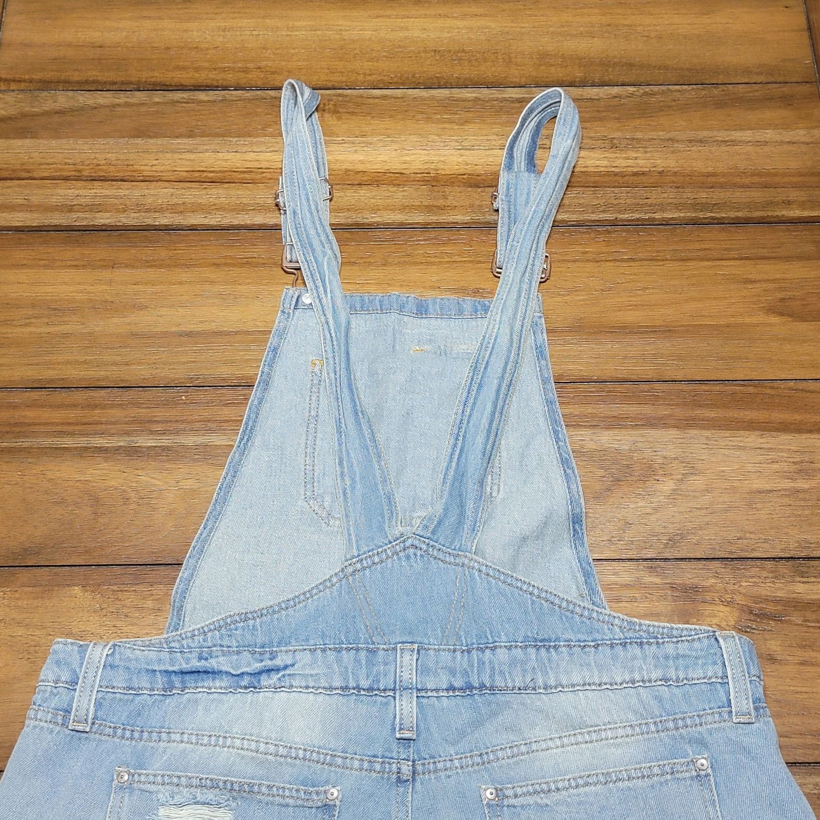 Other l.e.i. Junior Denim Shorts Overalls - Size Junior Large Size 38" / US 16 / IT 52 - 4 Thumbnail