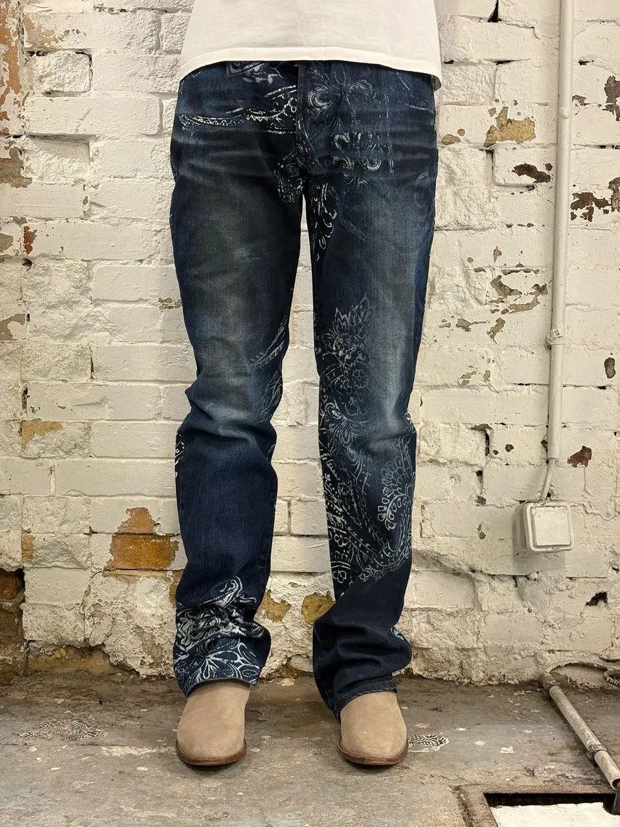 Roberto Cavalli AW2003 Cavalli Navy Blue Presley Ocean Denim Jeans Size US 30 / EU 46 - 2 Thumbnail