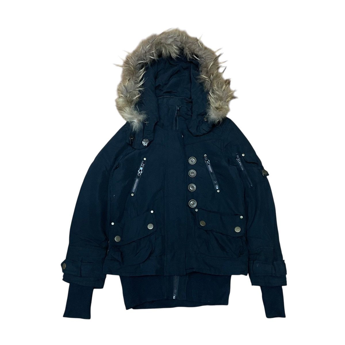 14th Addiction Spiral Girl Raccoon Fur Vkei Style Jacket Size US M / EU 48-50 / 2 - 1 Thumbnail