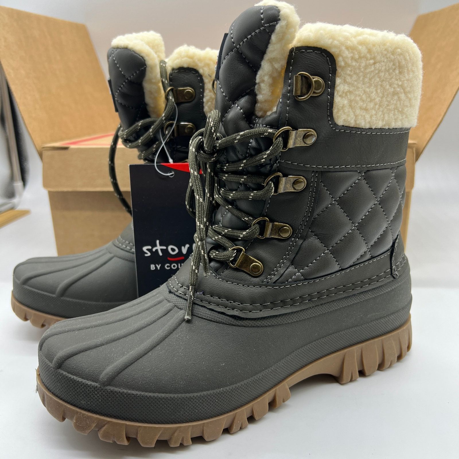 Other Cougar Waterproof Winter Boots Size 7Wide Green Olive Size US 7 / IT 37 - 2 Thumbnail