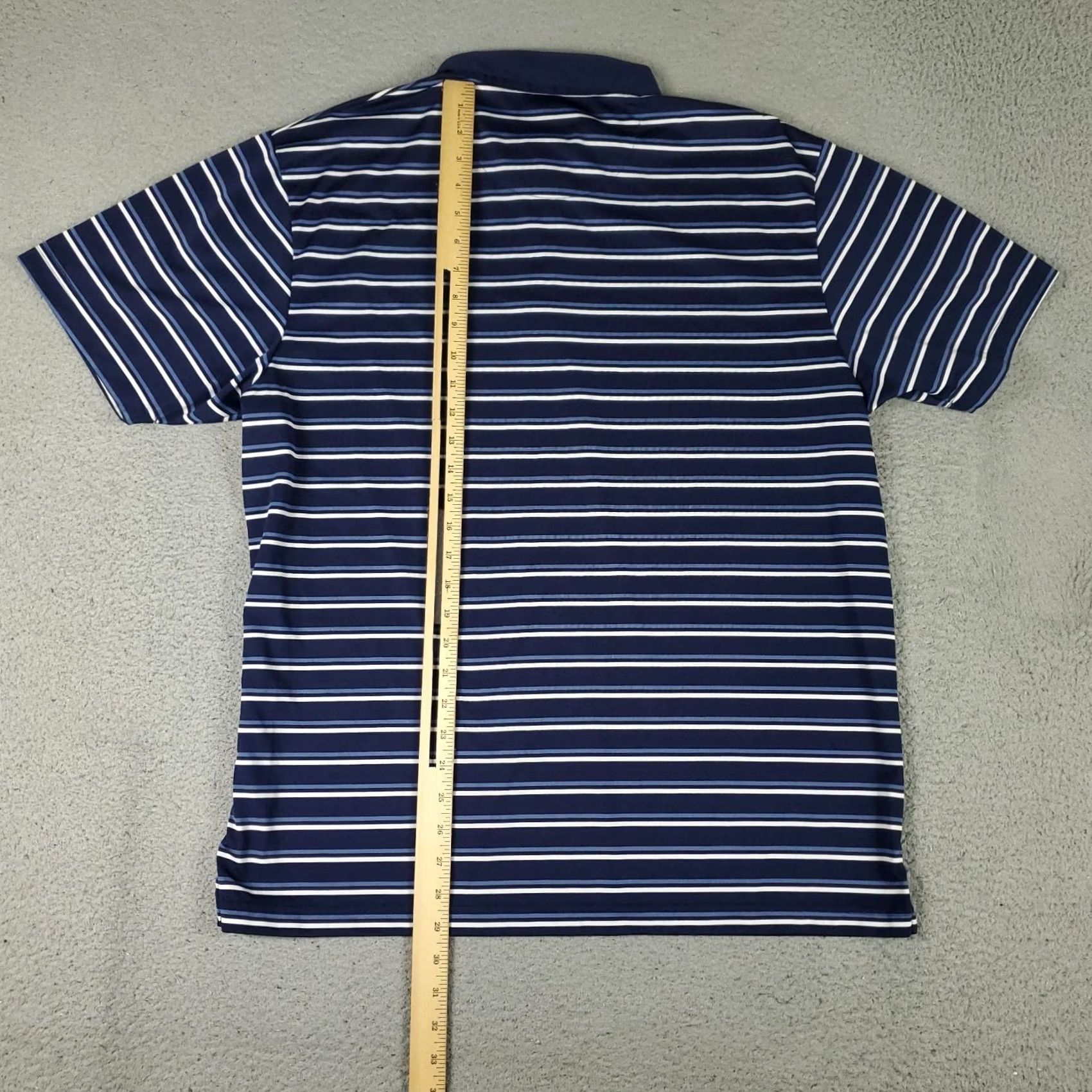 Callaway Callaway Polo Shirt Mens XL Blue Striped Opti Dri Fit Golf Short Sleeve Polo Shirt Nature: None Size US XL / EU 56 / 4 - 3 Thumbnail