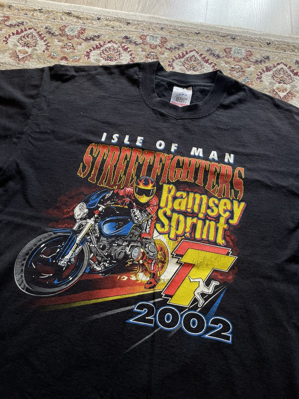 Vintage Isle Of Man Racing Ramsey Sprint Street Fighters 2002 Moto Size US XL / EU 56 / 4 - 5 Thumbnail