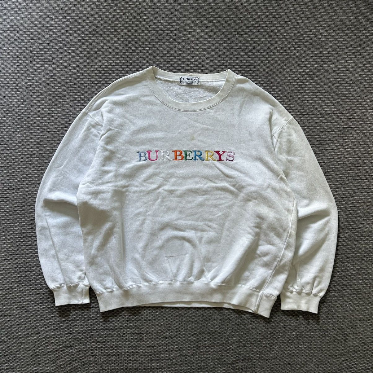 Burberry BURBERRYS Multicolor Embroidered Logo Crewneck Sweatshirt Size US L / EU 52-54 / 3 - 1 Thumbnail