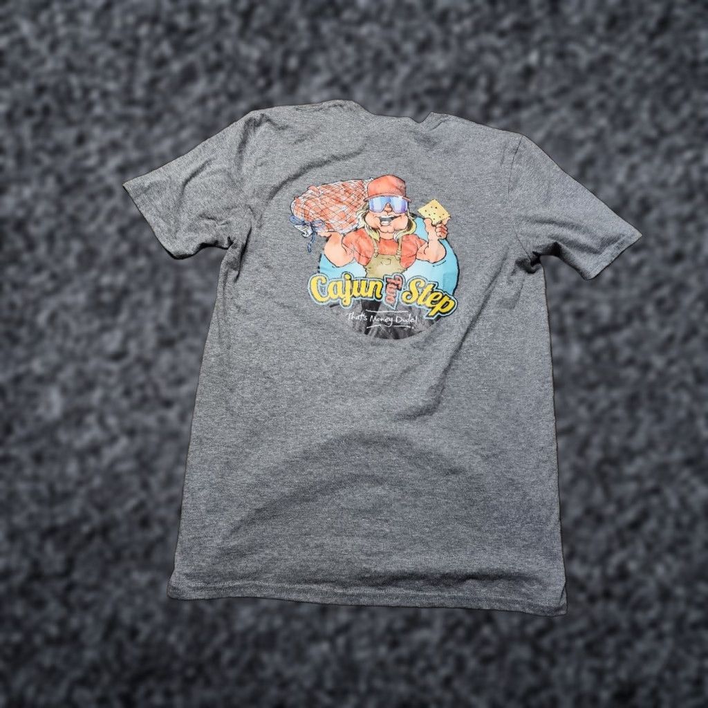 Gildan Gildan Double Sided Cajun T Shirt Gray Mens M Short Sleeve Crew Neck Size US M / EU 48-50 / 2 - 1 Thumbnail