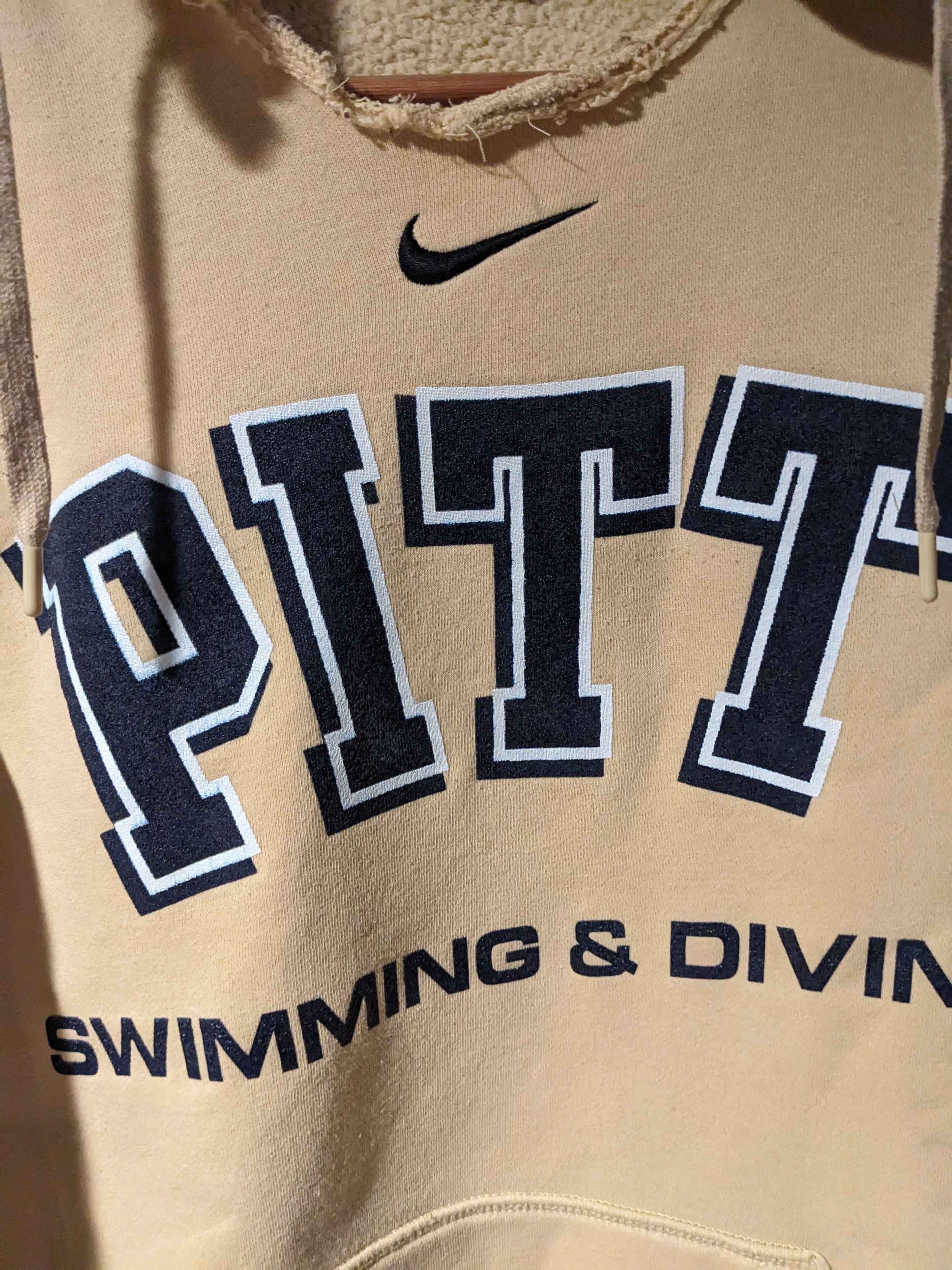 Nike × Vintage Vintage 2010's Pittburgh University Swimming Nike Hoodie Size US S / EU 44-46 / 1 - 2 Thumbnail