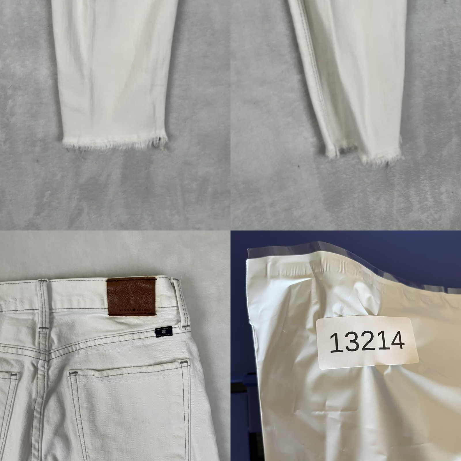 Lucky Brand Lucky Brand Bridgette Skinny Jeans Womens 0/25 White Distressed Denim Frayed Hem Jeans Shirt? Size 25" / US 0 / IT 36 - 8 Thumbnail