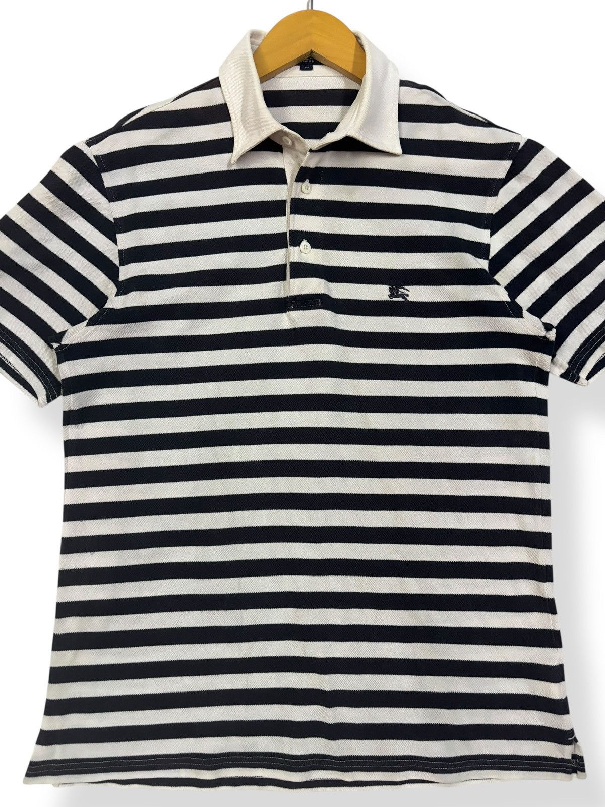Burberry Vintage Burberry London Small Logo Striped Polo Shirt Size US M / EU 48-50 / 2 - 3 Thumbnail