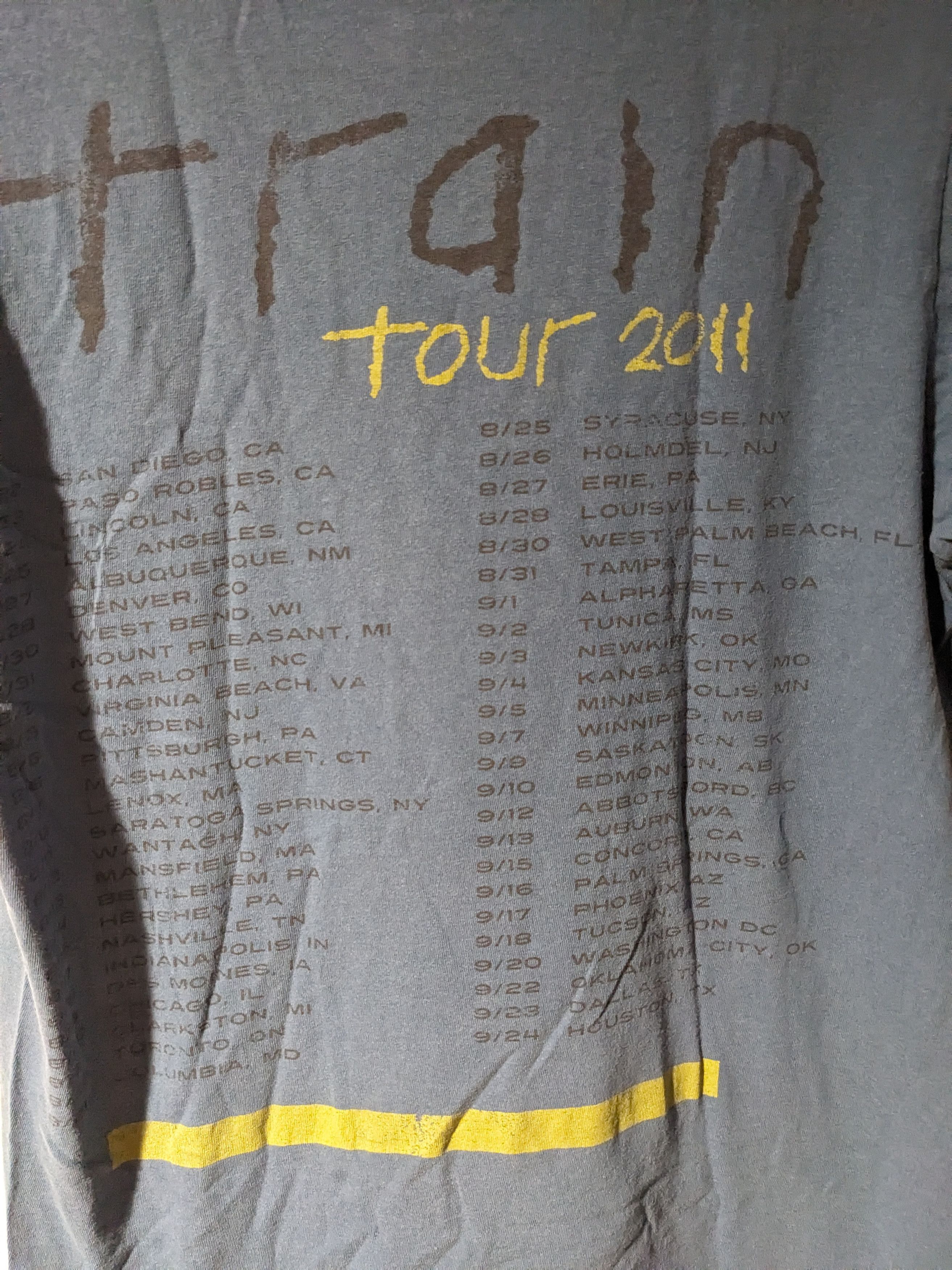 Hot Topic × Vintage Vintage 2011 Train Rock Band Tour Blue Small T-Shirt Size US S / EU 44-46 / 1 - 5 Thumbnail