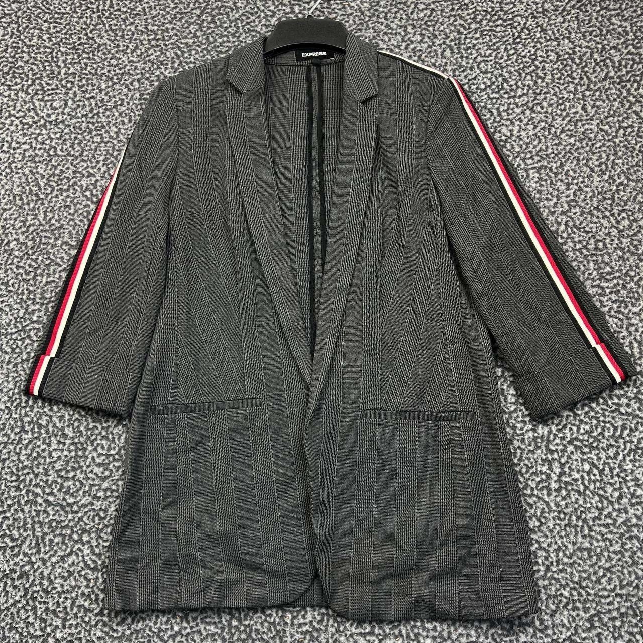 Express Express Blazer Jacket Women Gray Flannel Plaid Long Sleeve M Size M / US 6-8 / IT 42-44 - 1 Thumbnail