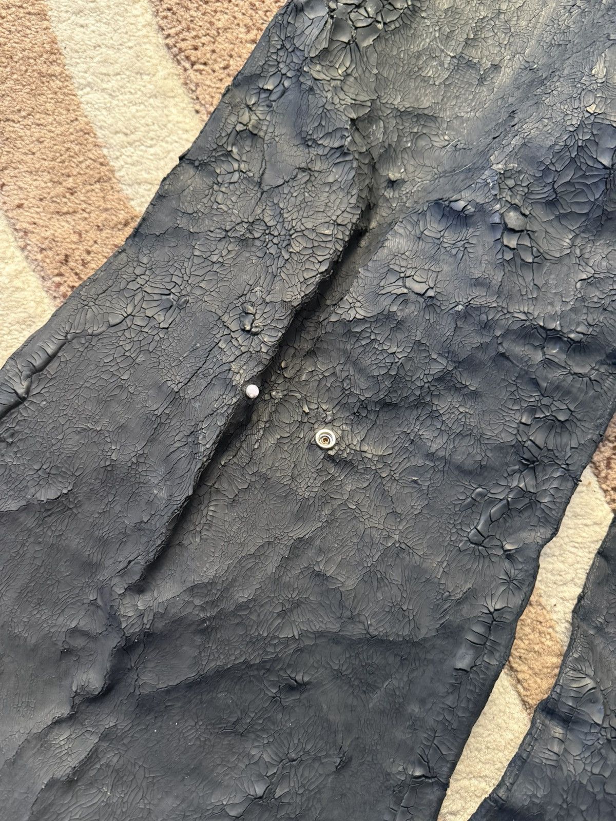 If Six Was Nine Onlycurse flared waxed jeans Size US 34 / EU 50 - 3 Thumbnail