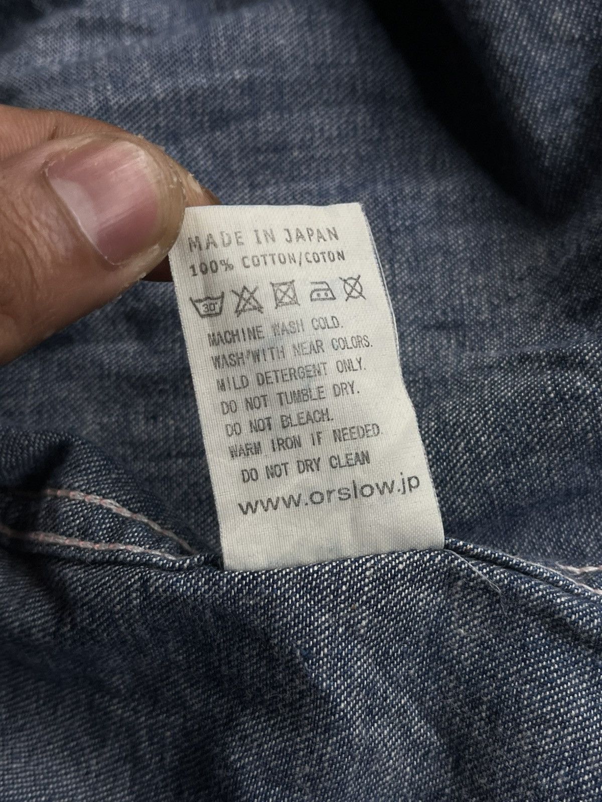 Orslow ORSLOW JAPANESE VINTAGE DENIM BUTTON SHIRTS Size US M / EU 48-50 / 2 - 10 Thumbnail